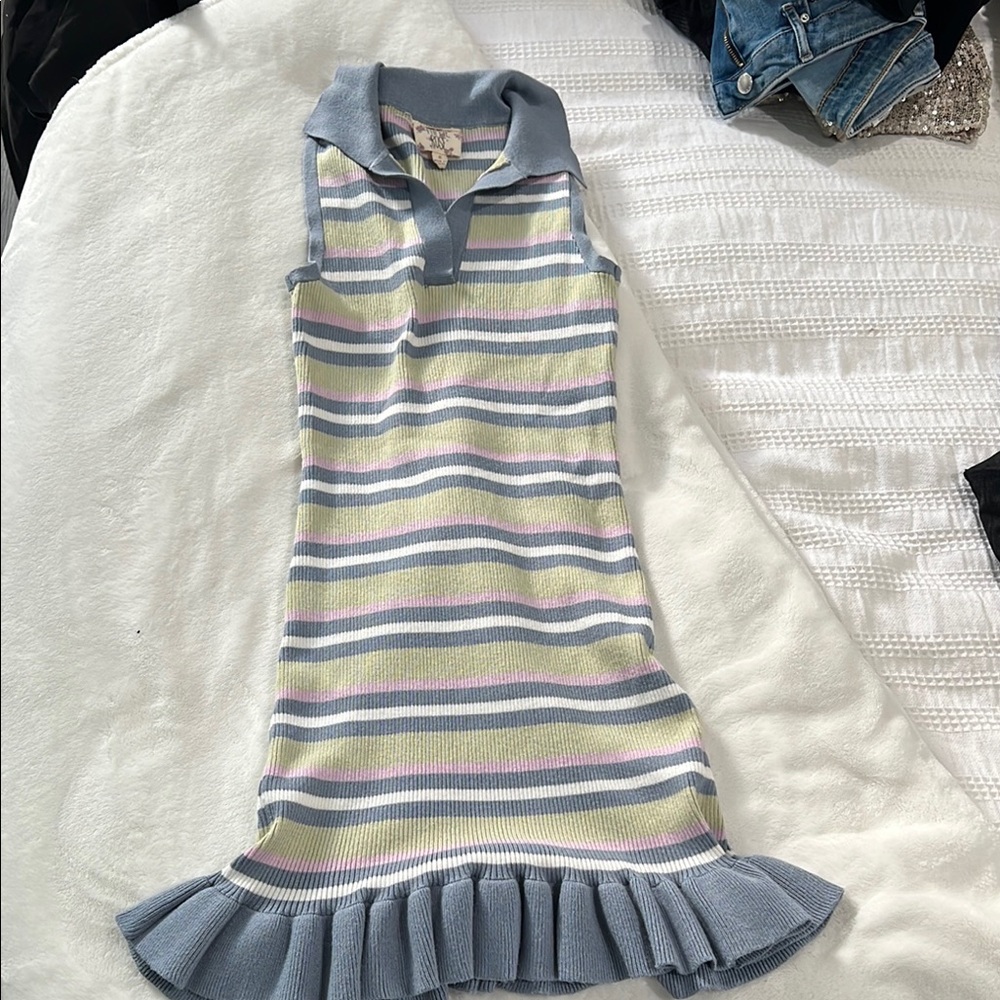 Hippie Rose Striped Knit Top in Blue, Green, etc.